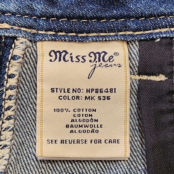 Miss Me Denim Skirt Colorful Embroidered Hem Women's Size 25 Bohemian - Picture 7 of 12